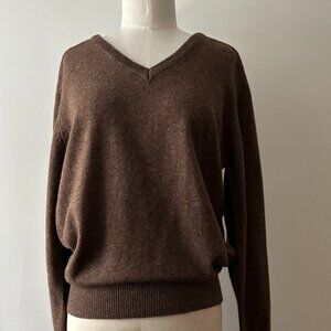 1980s Brown Wool Sweater | Vintage Lightweight Layering Knit